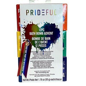 Prideful 12pc Bath Bomb Wash Advent LGTBQ Gay Pride Rainbow NEW